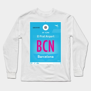 BCN Barcelona airport code Long Sleeve T-Shirt